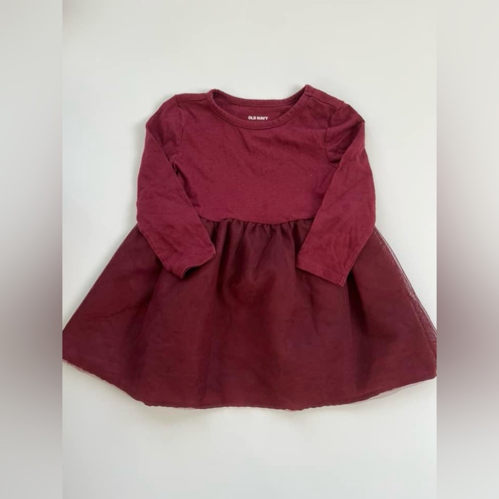 Old Navy Red Tutu Long Sleeve Dress